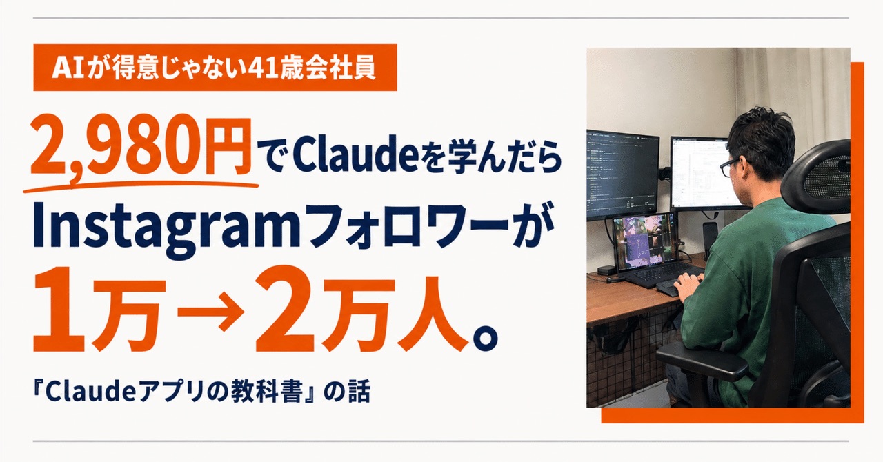 note記事の見出し画像：2,980円でClaudeを学んだ話