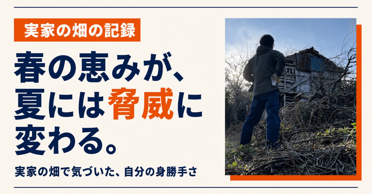 note記事の見出し画像：春の恵みが、夏には脅威に変わる